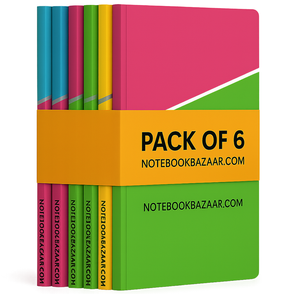 Single Line 100 Pages Pack of 6 Notebooks
